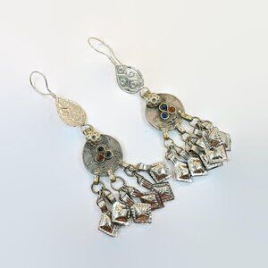 Vintage Earrings, Middle Eastern: Afghan, Old Coins, Dangle, Jewels,  Bohemian